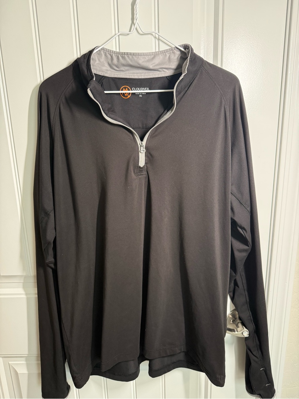 Cloudveil Men's Black Quarter-Zip Performance Pullover